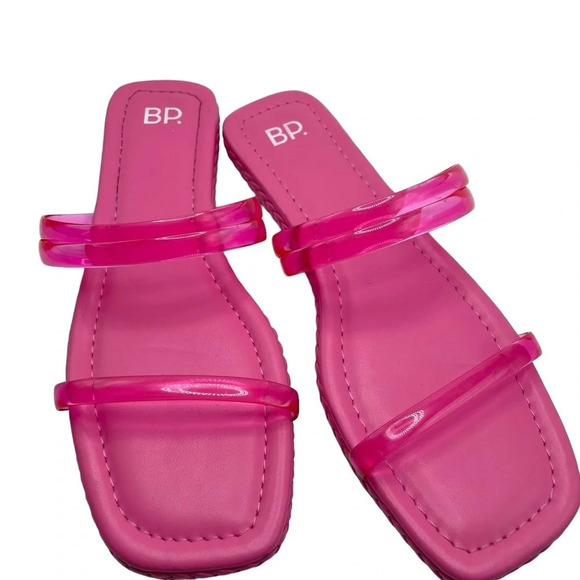 Nordstrom BP Viola Braided Flat Slide Sandals in Barbie Pink Size 8 - Picture 9 of 10